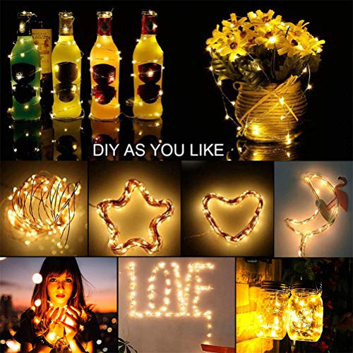 Uoging LED String Lights 20 Pack 1M 10 LED Fairy Lights, Battery Operated Copper Wire Lights for Bedroom Christmas Wedding Party Festival Decoration Outdoor Camping