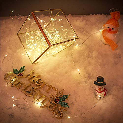 Metaku Fairy Lights Battery Operated 10Ft/3M 30 LED String Lights Twinkle Christmas Lights Indoor Decorative Mini Lights for Home Bedroom Garden Wedding Party Festival Decorations (Warm White, 1 Pack)