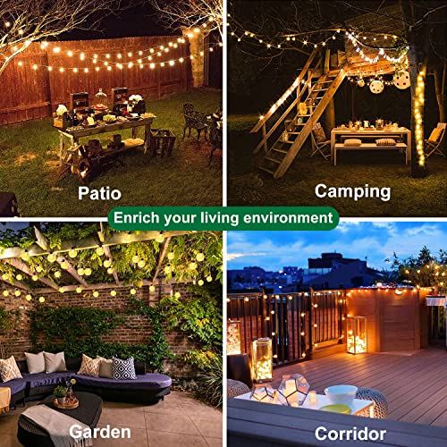RJEDL [2 Pack] Garden Lights Battery Operated, 9m 60LED with 8 Modes, Waterproof Crystal Balls String Lights Decoration for Outdoor Indoor Christmas Bedroom Garden Room Party Camping