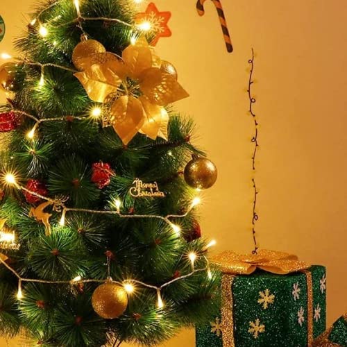 Koopower [2 Pack] 50 LED Battery Operated Waterproof Fairy Lights with Timer, 6M IP65 String Lights for Indoor Outdoor (Home, Party, Wedding, Christmas), 8 Modes, Warm White