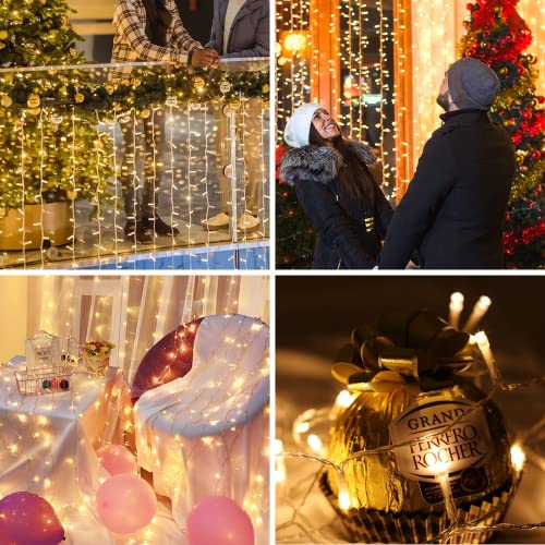 Koopower [2 Pack] 50 LED Battery Operated Waterproof Fairy Lights with Timer, 6M IP65 String Lights for Indoor Outdoor (Home, Party, Wedding, Christmas), 8 Modes, Warm White