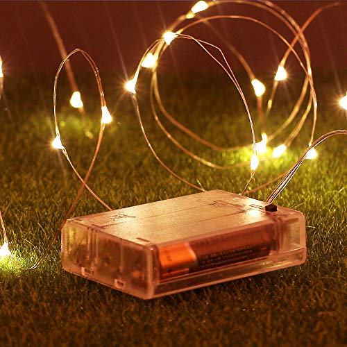 Metaku Fairy Lights Battery Operated 10Ft/3M 30 LED String Lights Twinkle Christmas Lights Indoor Decorative Mini Lights for Home Bedroom Garden Wedding Party Festival Decorations (Warm White, 1 Pack)