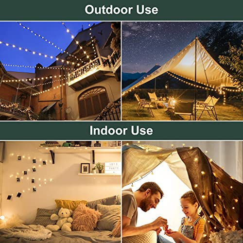 RJEDL [2 Pack] Garden Lights Battery Operated, 9m 60LED with 8 Modes, Waterproof Crystal Balls String Lights Decoration for Outdoor Indoor Christmas Bedroom Garden Room Party Camping