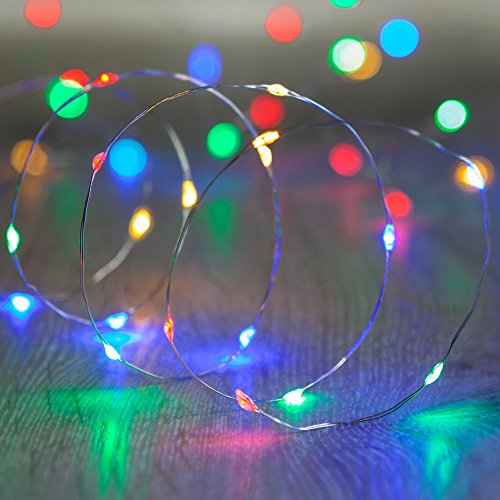 Battery Operated Micro Fairy Lights with 20 Multi-Colour LEDs by eBuzz (Multi-Colour)