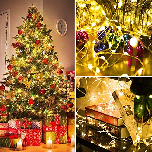 Vacoulery Led Fairy String Lights, 1M 10 LEDs Battery Operated Warm White Lights Copper Wire Fairy Lights for Home Garden Wedding Party Christmas Halloween Indoor Outdoor Decorations (20 Pack)