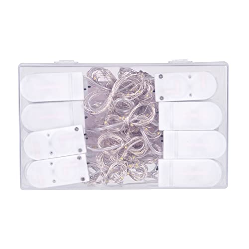 Vacoulery Led Fairy String Lights, 1M 10 LEDs Battery Operated Warm White Lights Copper Wire Fairy Lights for Home Garden Wedding Party Christmas Halloween Indoor Outdoor Decorations (20 Pack)