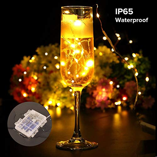 TOPYIYI Fairy Lights, 2 Pack 12M/39Ft 120LED Fairy Lights Battery Operated, 8 Light Modes Flexible Copper Wire String Lights with Remote,Indoor Outdoor Fairy Lights for Christmas Bedroom Garden Party