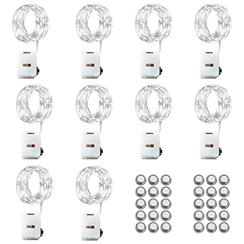 Melofo 10 Pack LED Fairy String Lights 3M/30 LEDs Battery Operated String Lights 3 Twinkle Lighting Modes Copper Wire Lights for Holiday Wedding Birthday Christmas Party Gifts Wine Bottle Decorations