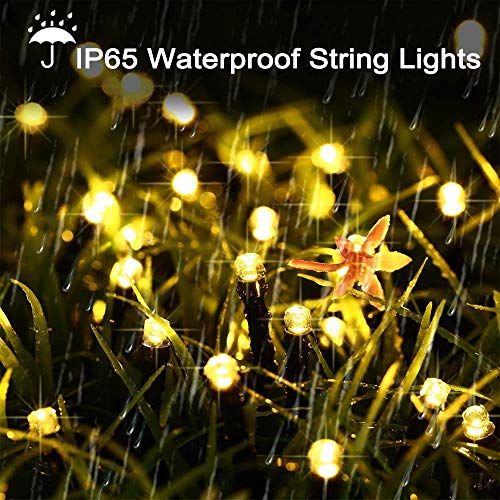 DBFAIRY 4 Pack Christmas Tree Fairy Lights 16.5FT/5M Battery Operated Timer Lights 50 Warm White LEDs Hanging Light String Timer Function for Xmas,Garden,Party, Wreaths, Holiday Season