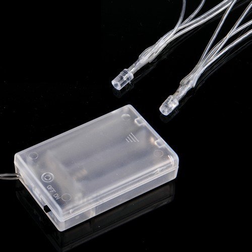 SHATCHI 20 Warm White LED Lights Clear Cable Battery Operated Fairy String Christmas Tree Wedding Party Birthday Garden Party Window Decorations