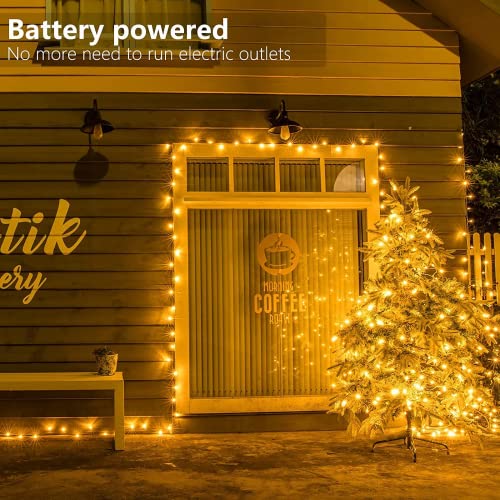 Koopower Battery Waterproof Fairy Lights with 10M 100 Warm White LEDs
