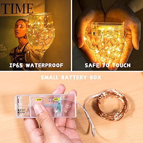 Innotree 3 Pack Fairy Lights with Timer, Battery Copper Wire 3M 30 LEDs Fairy Lights Christmas Battery Operated Waterproof Lights Bottle Decoration, Warm White