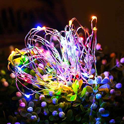 FairyDecor Fairy Lights Battery, 5m/16ft Battery Operated Copper Wire Starry String Lights,Battery Powered Lights for Christmas,Parties,Wedding,Bedroom,Indoor,Home Decoration (1 Pack Multi Colour)