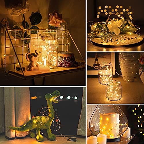 Innotree 3 Pack Fairy Lights with Timer, Battery Copper Wire 3M 30 LEDs Fairy Lights Christmas Battery Operated Waterproof Lights Bottle Decoration, Warm White