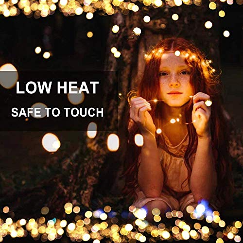 [2 Pack] Fairy Lights Battery Powered, 12M 120 LED Battery Christmas String Lights Operated Waterproof Decorative Lighting for Outdoor/Indoor Bedroom, Party,Patio,Warm White