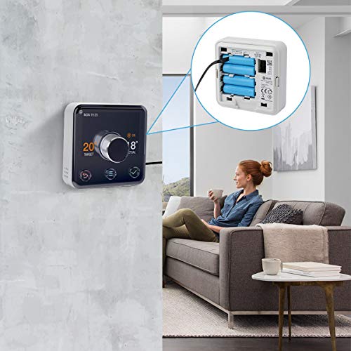 AIEVE AA Battery Eliminator, Replace 4 AA Batteries 6V AC Power Supply Adapter, Dummy AA Battery Eliminator for Hive Thermostat, LED lights, Electric Clock,Christmas Tree, No Mercury and No Pollution