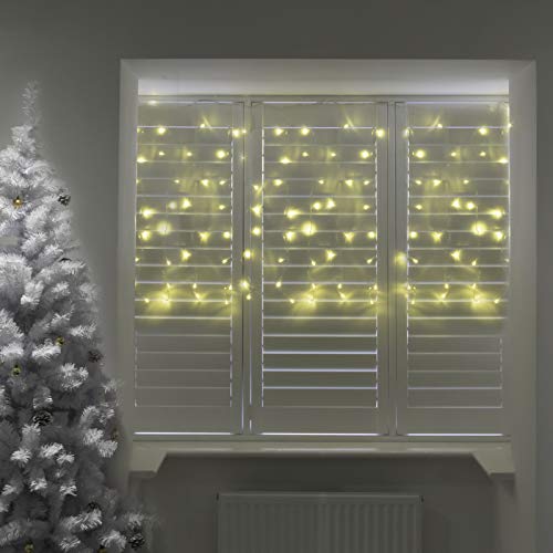 GloBrite 80 LEDs Curtain Fairy Lights | Battery Operated String Fairy Lights | Christmas Decorations Fairy Lights for Bedroom Christmas Lights Home Decor & Christmas Gifts