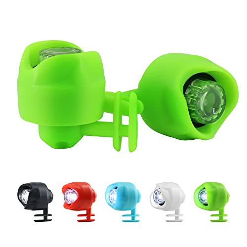 Headlights for Croc Shoes- 2X Glow in The Dark LED Clogs Shoes Light, IPX5 Waterproof with 3 Light Modes (Green)
