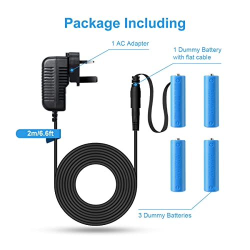 AIEVE AA Battery Eliminator, Replace 4 AA Batteries 6V AC Power Supply Adapter, Dummy AA Battery Eliminator for Hive Thermostat, LED lights, Electric Clock,Christmas Tree, No Mercury and No Pollution