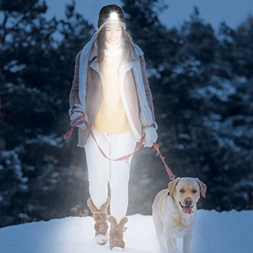 Gift Ideas for Men LED Hat - Mens Stocking Fillers Xmas Gifts for Dad Men Husband, for Him Hat Beanie with Light,Warm Bright Head Torch Hat,Running Fishing Cycling Gifts Black