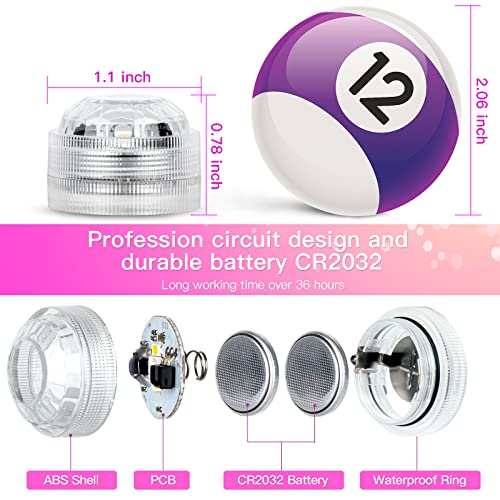 Submersible Led Light, 12pcs Mini led Lights Waterproof RGB Small Tea Lights with Remote for Aquarium Pool Garden Vase Pond, Party Christmas Decorations