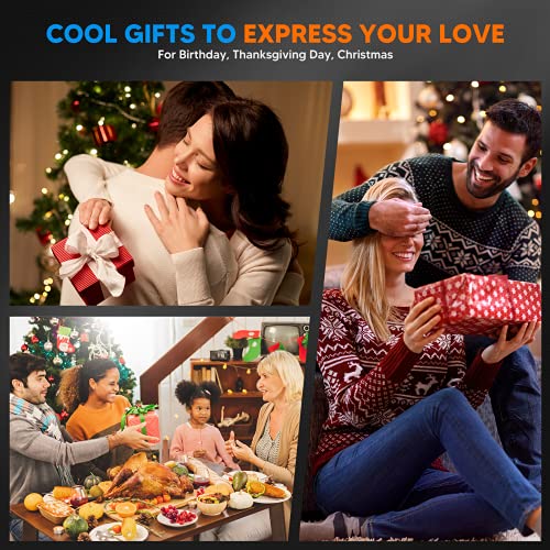 Gifts for Men Dad LED Beanie - Presents for Men Christmas Stocking Fillers Xmas Gift Ideas for Men Husband, Gifts for Him LED Hat Beanie with Light Warm Head Torch Hat Fishing Gifts Black, One Size