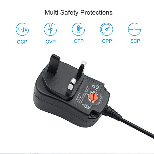 12W 3V 4.5V 5V 6V 7.5V 9V 12V Power Supply Universal Charger AC Adapter DC Charger For CCTV Router Camera BT Speaker Scanner TV BOX LED Lamp Keyboard Christmas Tree Light