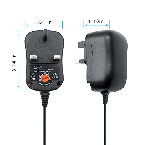 12W 3V 4.5V 5V 6V 7.5V 9V 12V Power Supply Universal Charger AC Adapter DC Charger For CCTV Router Camera BT Speaker Scanner TV BOX LED Lamp Keyboard Christmas Tree Light