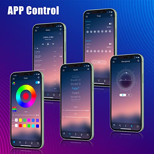 Diyife LED Strip Lights, [Timer Function] 5m LED Lights USB Powered with 25-Keys Remote, 5050 RGB LED Lights, 16 Million Colors Changing, App Control, Music Sync, for Home, TV, Bedroom, Christmas