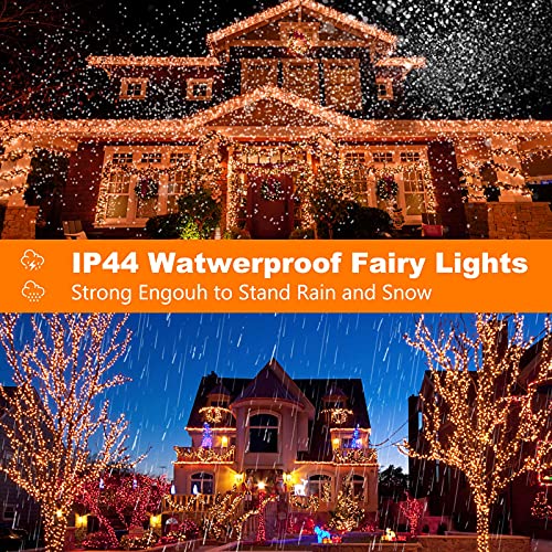 Fairy Lights Mains Powered, 15M/49ft 120LED Outdoor Fairy Lights Plug in, 8 Modes Waterproof Christmas Tree Lights Outdoor/Indoor for Garden, Gazebo, Festival, Bedroom (Warm White)
