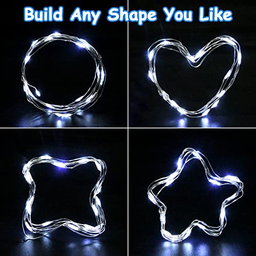 Etopgo USB Fairy Lights 5M/16Ft 50 LED Christmas Fairy LightsPlug in, 8 Lighting Modes Twinkle Fairy String Lights for Indoor, Outdoor, Bedroom,Party (Cool White)