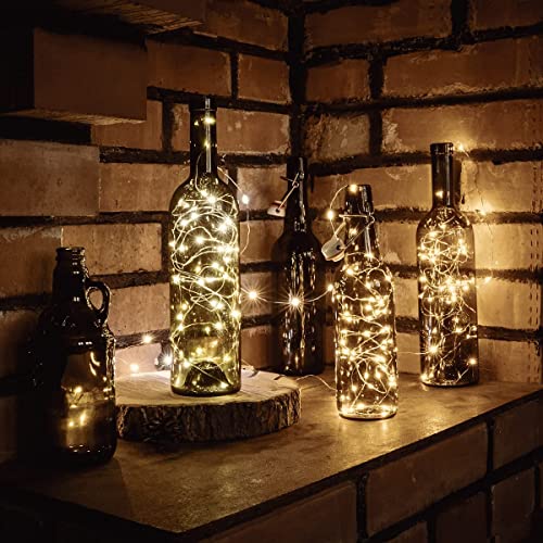 ANSIO Christmas Lights 100 Copper Wire Fairy Lights 10m/32ft Plug in Micro LED String Lights, Indoor Outdoor Use Xmas/Home/Party/Decorations - Warm White