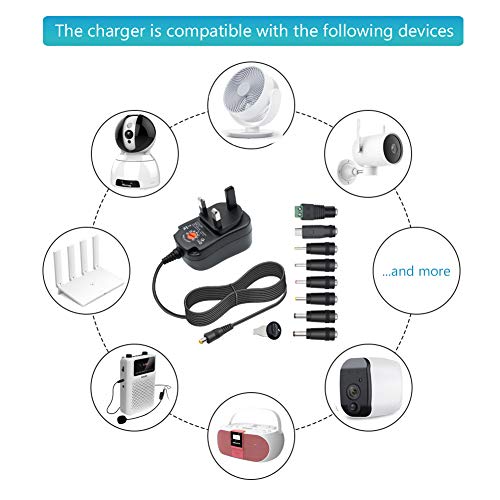 12W 3V 4.5V 5V 6V 7.5V 9V 12V Power Supply Universal Charger AC Adapter DC Charger For CCTV Router Camera BT Speaker Scanner TV BOX LED Lamp Keyboard Christmas Tree Light