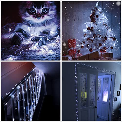 Etopgo USB Fairy Lights 5M/16Ft 50 LED Christmas Fairy LightsPlug in, 8 Lighting Modes Twinkle Fairy String Lights for Indoor, Outdoor, Bedroom,Party (Cool White)