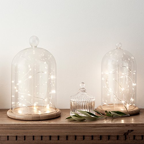 Lights4fun Battery Operated Fairy Lights with 20 Micro Warm White LEDs on Silver Wire