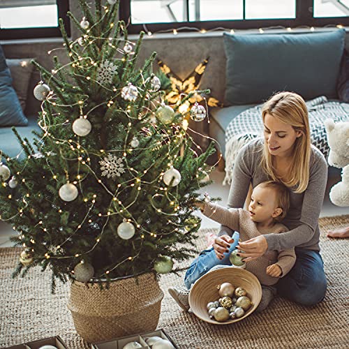 LED Fairy Lights, 1M 10 Battery Operated String Lights Warm White Copper Wire for Home Garden Wedding Party Christmas Halloween Concerts Bars Clubs Bottle Hotels Indoor Outdoor Decorations (10 Packs)