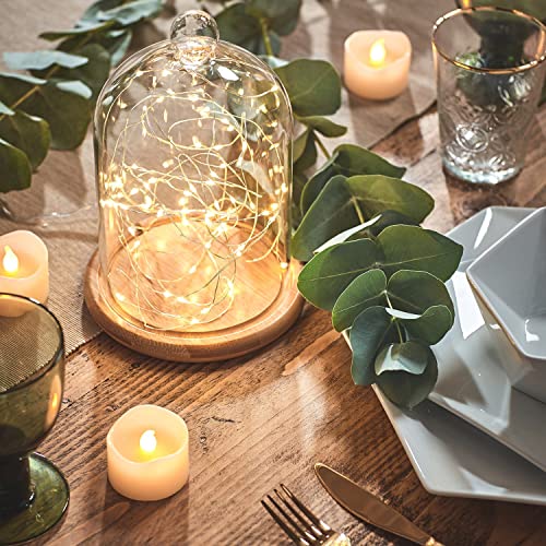 Lights4fun Christmas Indoor Fairy String Lights with 50 Warm White Micro LEDs on Silver Wire Battery Operated 4.95m