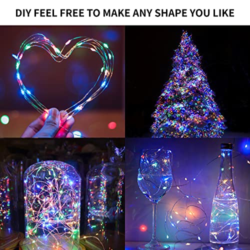 Melofo 10 Pack LED Fairy String Lights 3M/30 LEDs Battery Operated String Lights 3 Twinkle Lighting Modes Copper Wire Lights for Holiday Wedding Birthday Christmas Party Gifts Wine Bottle Decorations