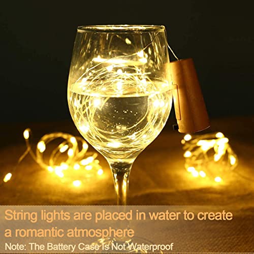 Bottle Lights, Cork Lights for Bottles 2m 20 LED, Operated Nightlights for DIY Bedrooms Parties Weddings Indoor Christmas Outdoor Decoration, (3 Pack) Warm White [Energy Class A++]