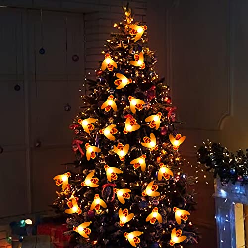 Fairy Lights Mains Powered, 88 LED Honey Bee Fairy Lights 36ft 8 Modes Christmas String Lights Waterproof Outdoor Garden Light for Flower Fence Yard Lawn Tree Patio Christmas Decor(Warm White)