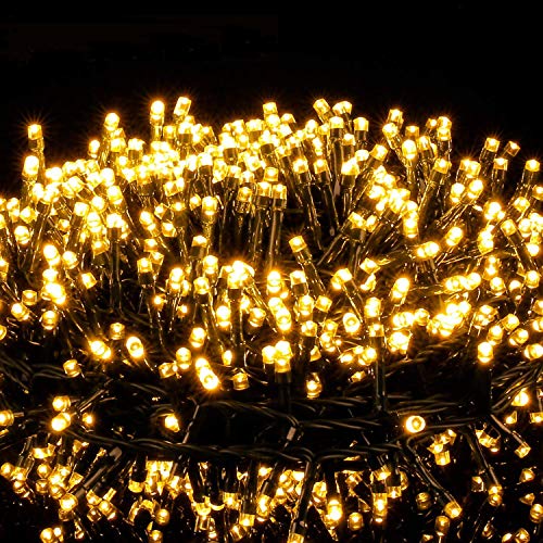 Avoalre String Lights 50M 2000 LEDs Warm White Christmas Light 8 Mode IP44 Waterproof Cluster Lights LED Fairy Light Mains Powered for Home Garden Patio Chirstmas Tree Xmas Wedding Decoration