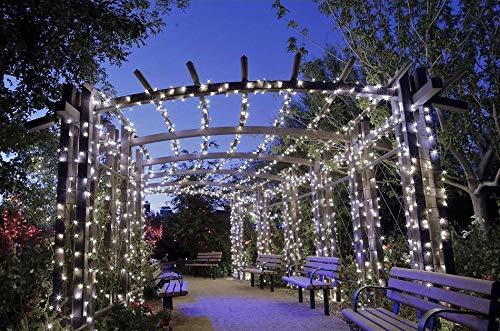 Ooklee Fairy Lights Battery Operated, [2 Pack] 10M 100 LED Outdoor Waterproof Garden String Light, 8 Modes with Remote Timmer,Twinkle Copper Wire for Gazebo Camping Outside Christmas Decor(Cool White)