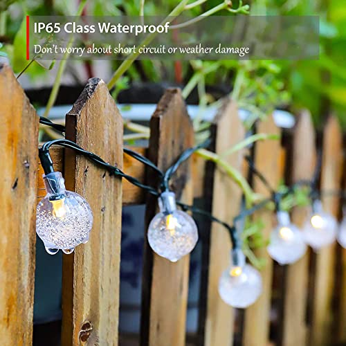 Garlocht Solar Garden Lights Outdoor Waterproof, 50LED 7M/24Ft Solar Fairy Lights, Crystal Ball Lights with 8 Modes, Decorative Lighting for Home, Yard,Patio, Party, Wedding,Christmas (Cool White)
