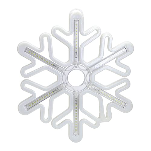 Taylor & Brown 40cm Pre-Lit Flashing Snowflake Light Christmas Silhouette Window Decoration Rope Lights 120 LED Lights Xmas Indoor/Outdoor Mains Powered (Multi Colour)