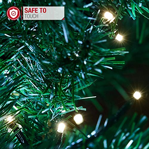 Christmas Tree Lights Cluster Lights 1000 LED - 8 Hours On Timer, 8 Light Modes, Plug in, Waterproof Indoor & Outdoor Use – 1000 LED / 12m Lit Length, Warm White