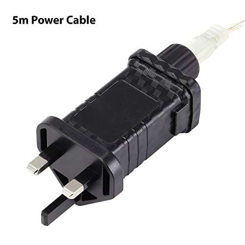 Taylor & Brown 40cm Pre-Lit Flashing Snowflake Light Christmas Silhouette Window Decoration Rope Lights 120 LED Lights Xmas Indoor/Outdoor Mains Powered (Multi Colour)