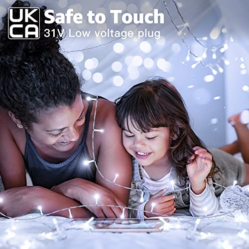 Ollny Outdoor Fairy String Lights - 80m 800 LED Long Cool White Waterproof Christmas Decoration Lights Mains Powered Plug in with Remote/Timer 8 Modes for Outside/Garden/Indoor/Wedding