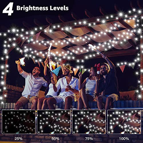 Ollny Outdoor Fairy String Lights - 80m 800 LED Long Cool White Waterproof Christmas Decoration Lights Mains Powered Plug in with Remote/Timer 8 Modes for Outside/Garden/Indoor/Wedding
