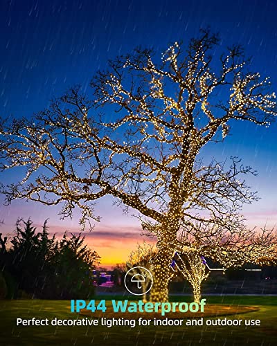 LEDYA Christmas Tree Lights Cluster Fairy Lights Mains Powered 360 LEDs, 3m/9.8ft Warm White Outdoor Indoor Lights with 8 Modes and Memory Function for Bedroom, Garden, Xmas Decoration 21123