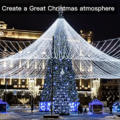 Ollny Outdoor Fairy String Lights - 80m 800 LED Long Cool White Waterproof Christmas Decoration Lights Mains Powered Plug in with Remote/Timer 8 Modes for Outside/Garden/Indoor/Wedding